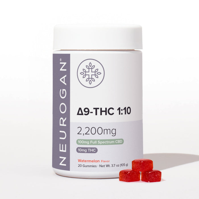 Neurogan Delta 9 THC Gummies Watermelon 10mg 20 count jar