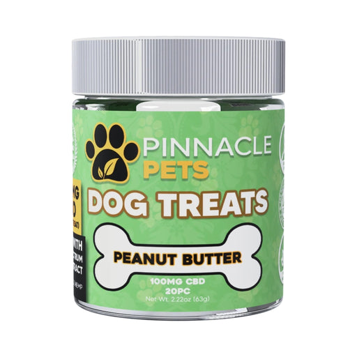 Pinnacle Hemp Peanut Butter CBD Dog Treats 100mg (20 Count) front