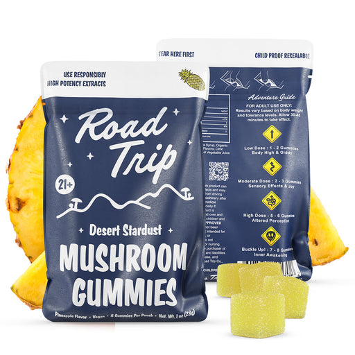 Mushroom Gummies -Desert Stardust Pineapple - Road Trip - CBDdatabase.com