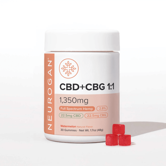 Neurogan CBD + CBG Gummies 1350mg jar