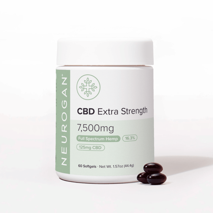 Neurogan CBD Softgels Extra Strength 125mg 60 count bottle