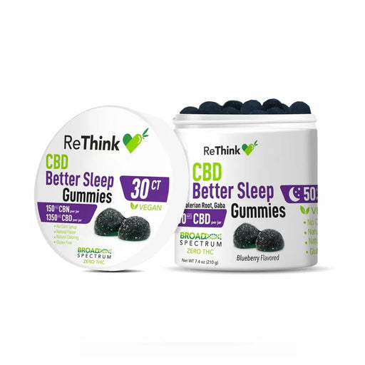 ReThink Sleep CBD Gummies + CBN 45mg (30 Count) | CBDdatabase.com