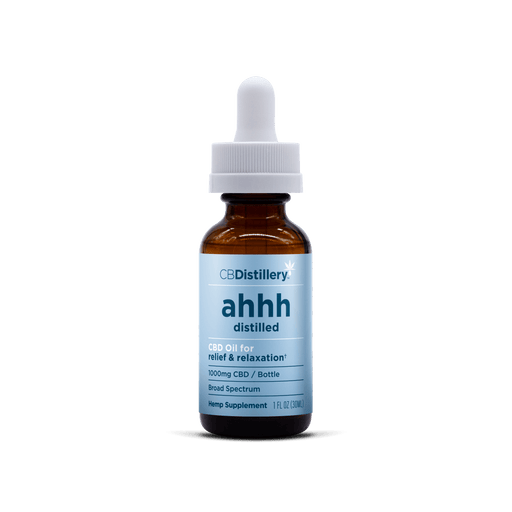 CBDistillery ahhh Distilled Broad Spectrum CBD Oil 1000mg front | CBDdatabase.com