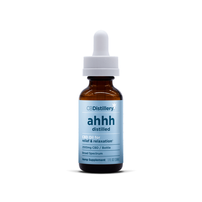 CBDistillery ahhh Distilled Broad Spectrum CBD Oil 2500mg front | CBDdatabase.com