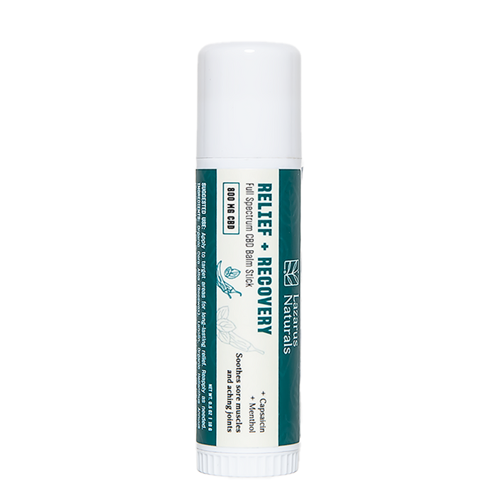 Lazarus Naturals Full Spectrum CBD Balm Stick, Relief + Recovery (800mg & 3600mg) - image 2