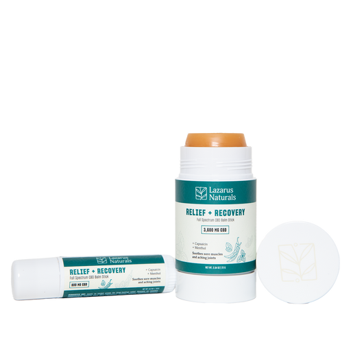 Lazarus Naturals Full Spectrum CBD Balm Stick, Relief + Recovery (800mg & 3600mg) - image 1