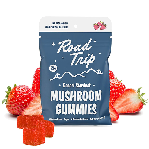 Magic Mushroom Gummies – Desert Stardust Strawberry – Road Trip - CBDdatabase.com