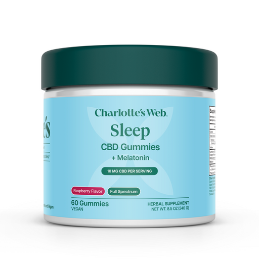 Charlotte's Web Sleep CBD Gummies with Melatonin Raspberry 10mg (60 Count)
