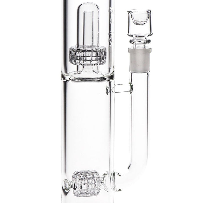 Pulsar Kink Neck Double Chamber Chugger Glass Bong - 17.25" / 14mm F