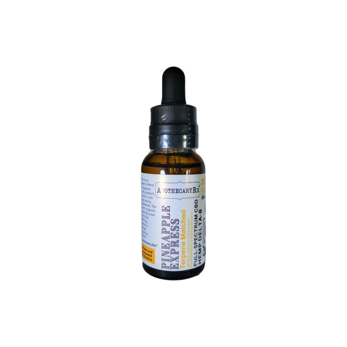 Apothecary Rx CBD and Delta 8 THC Oil Tincture Pineapple Express 2000mg bottle