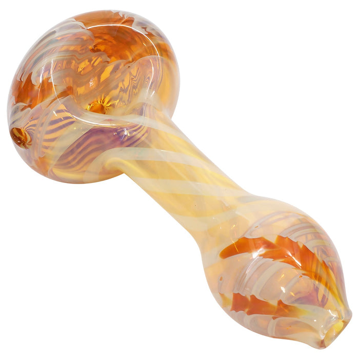 LA Pipes Twisty Cane Spoon Glass Pipe