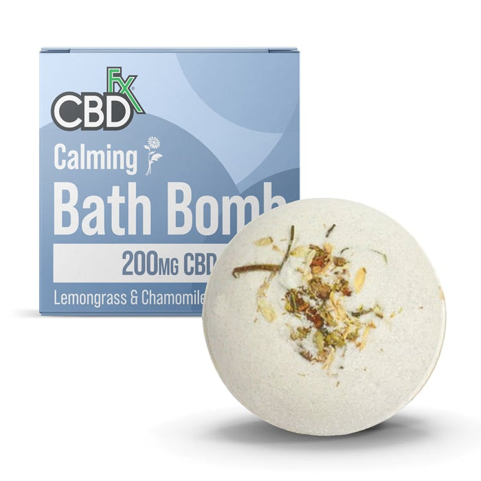 CBDfx Calming Lemongrass & Chamomile CBD Bath Bomb 200mg