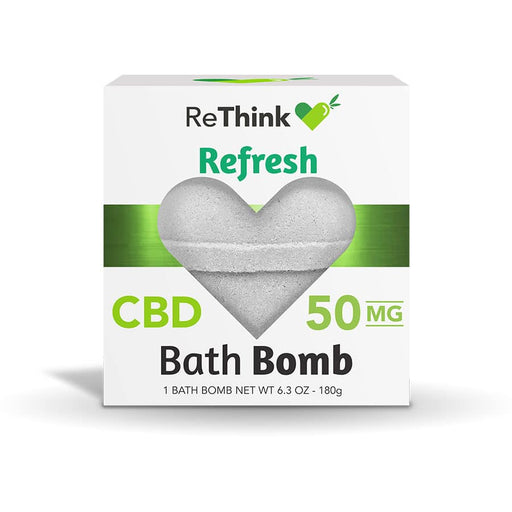 ReThink CBD Bath Bomb Refresh Mint & Lavender 50mg (6.3 oz) | CBDdatabase.com