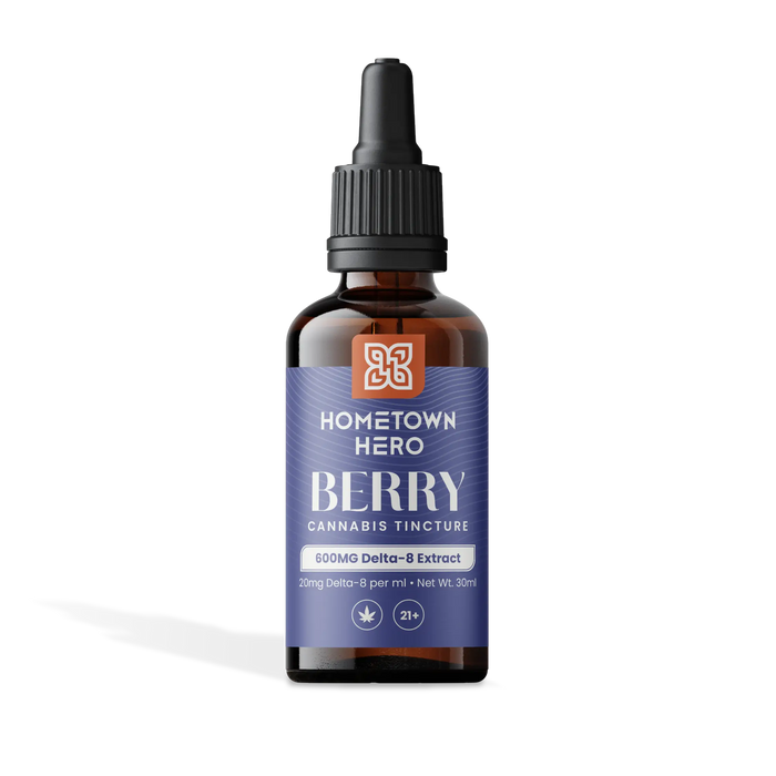 Hometown Hero Delta 8 THC Tincture Berry 600mg (30ml) | CBDdatabase.com