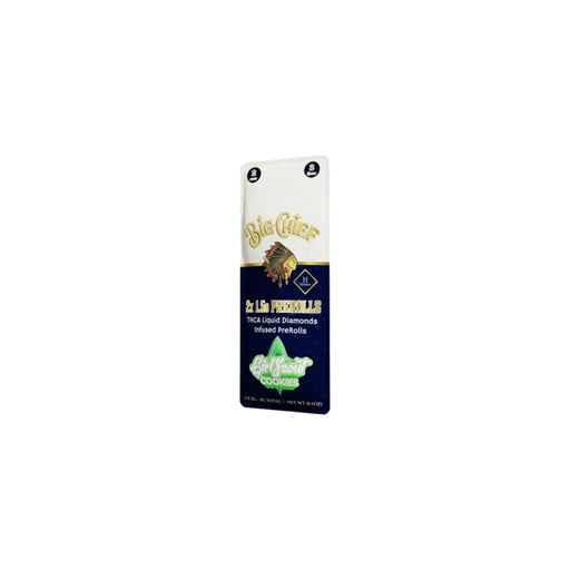 Big Chief Hemp THCA Liquid Diamonds Infused Pre-Rolls 1.5g (2 Count) Girl Scout Cookies