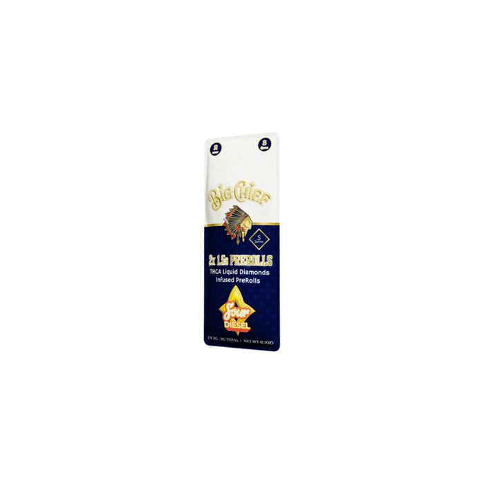 Big Chief Hemp THCA Liquid Diamonds Infused Pre-Rolls 1.5g (2 Count) Sour Diesel