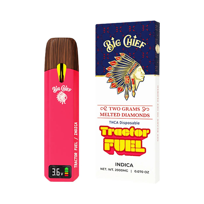 Big Chief Hemp THCA Melted Diamonds Disposable Vape 2g Tractor Fuel