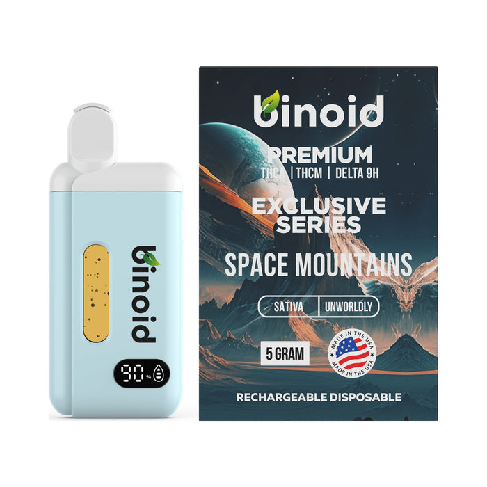 Binoid Exclusive Series Disposable Vape 5g Space Mountain front | CBDdatabase.com