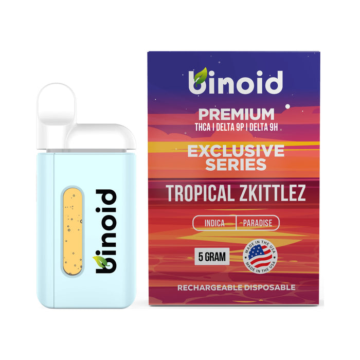 Binoid Exclusive Series Disposable Vape 5g Tropical Zkittles front | CBDdatabase.com