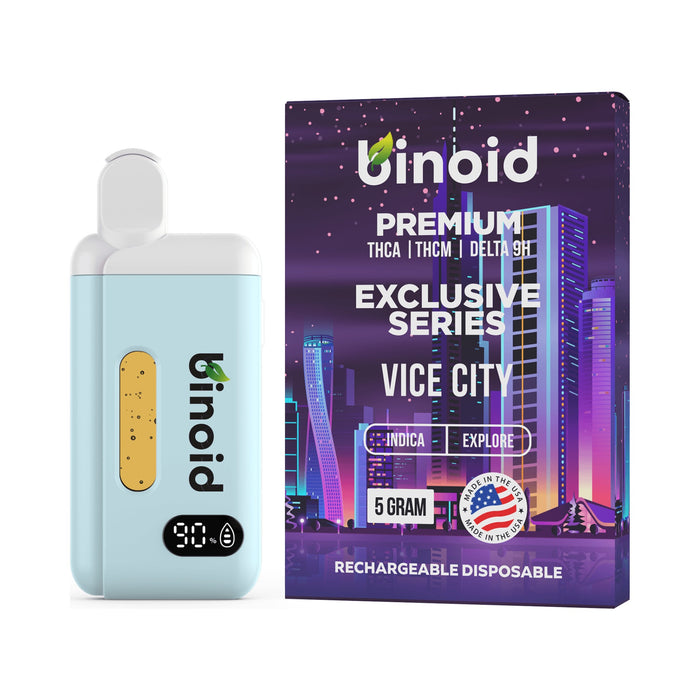 Binoid Exclusive Series Disposable Vape 5g Vice City front | CBDdatabase.com