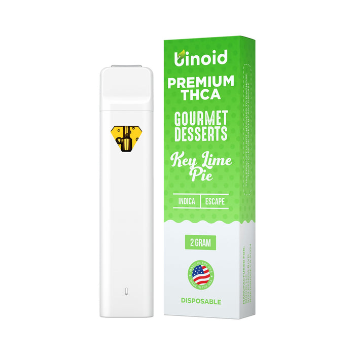 Binoid Gourmet Desserts THCA Disposable Vape 2g Key Lime Pie front | CBDdatabase.com