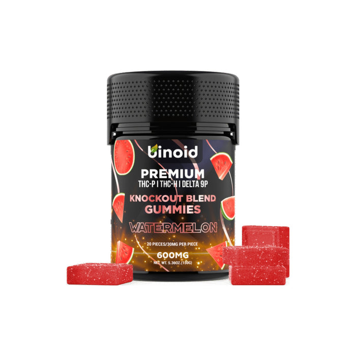 Binoid Knockout Blend THC Gummies Watermelon 600mg (20 Count)