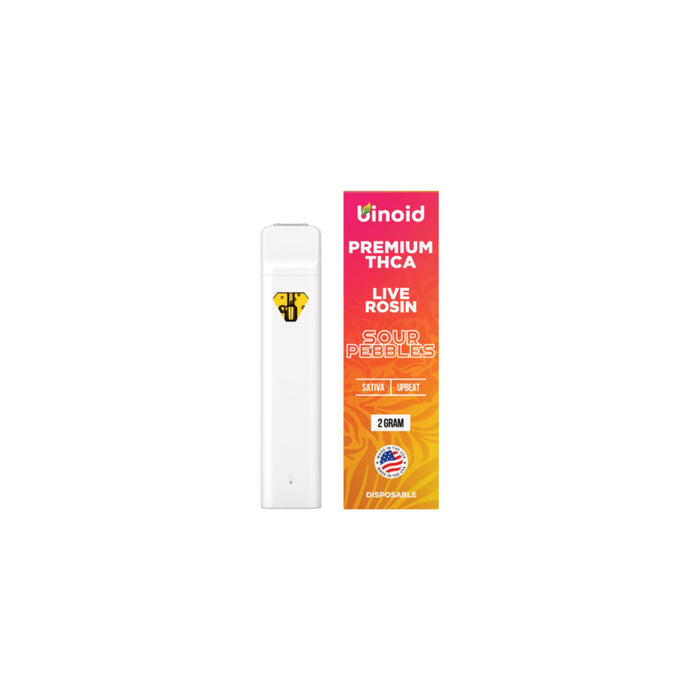 Binoid THCA Disposable Vape 2g Sour Pebbles front | CBDdatabase.com