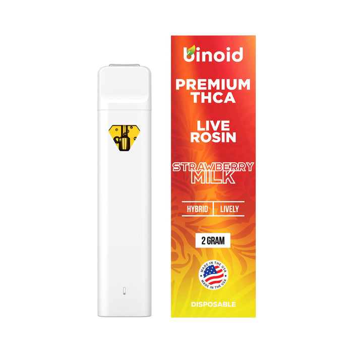 Binoid THCA Disposable Vape 2g Strawberry Milk front | CBDdatabase.com
