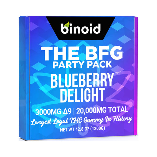 Binoid The BFG Party Pack THC Gummy 20000mg (1 Count) Blueberry Delight front | CBDdatabase.com