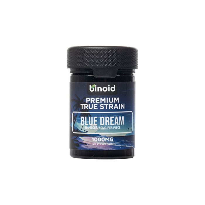 Binoid True Strain Gummies 1000mg (20 Count) Blue Dream front | CBDdatabase.com