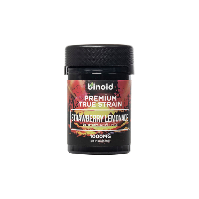 Binoid True Strain Gummies 1000mg (20 Count) Strawberry Lemonade front | CBDdatabase.com