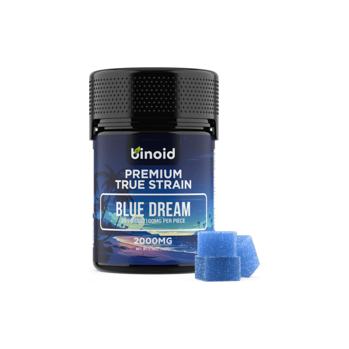 Binoid True Strain Gummies 2000mg (20 Count) Blue Dream front | CBDdatabase.com
