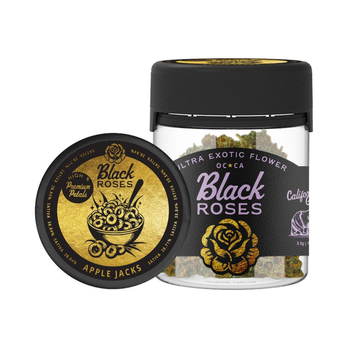 Black Roses Ultra Exotic THCA Flower 3.5g Apple Jack front | CBDdatabase.com
