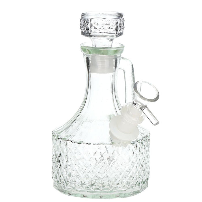 SeshGear Textured Vintage Glass Bong - 6.5" / 14mm F / Clear