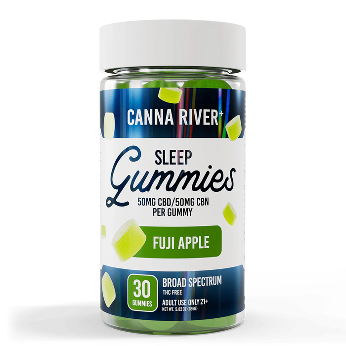 Canna River Sleep Broad Spectrum CBD Gummies with CBN 100mg (30 Count) Fuji Apple