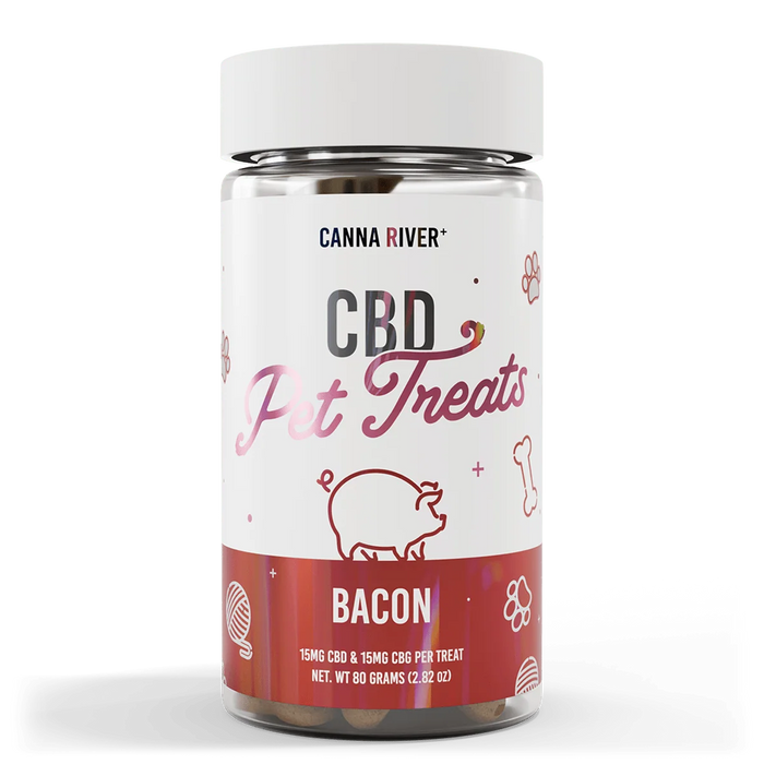 Canna River Broad Spectrum CBD Pet Treats with CBG 30mg (30 Count) Bacon