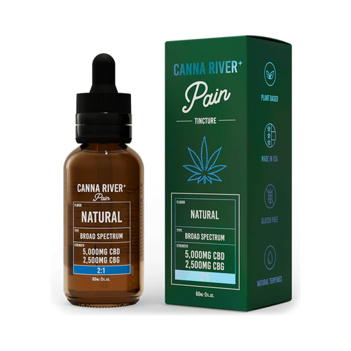 Canna River Pain Broad Spectrum CBD Oil with CBG Natural 5000mg (60mL)