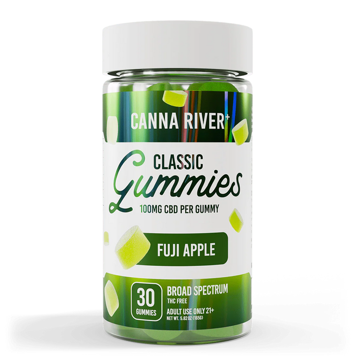 Canna River Classic Broad Spectrum CBD Gummies 100mg (30 Count) Fuji Apple