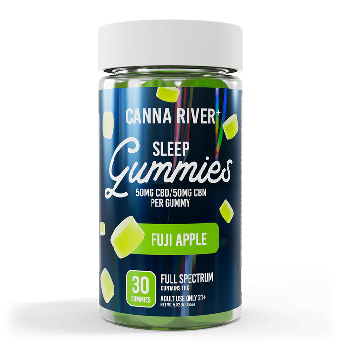 Canna River Sleep Full Spectrum CBD Gummies with CBN 100mg (30 Count) Fuji Apple