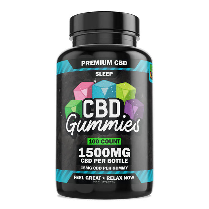 Hemp Bombs CBD Sleep Gummies with Melatonin 15mg (8, 20, 50 & 100 Count)