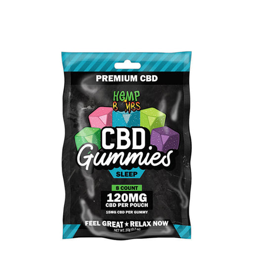 Hemp Bombs CBD Sleep Gummies with Melatonin 15mg (8, 20, 50 & 100 Count)