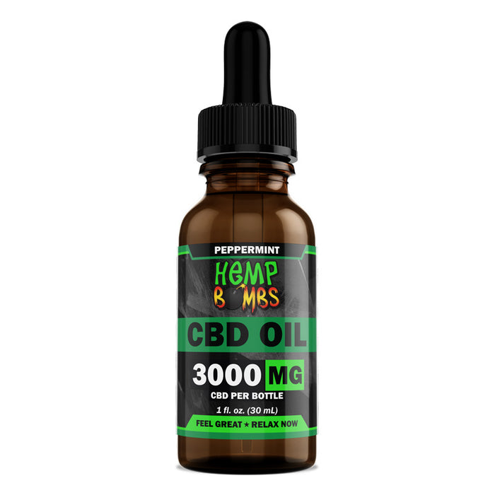 Hemp Bombs CBD Oil Peppermint (300mg to 5000mg)
