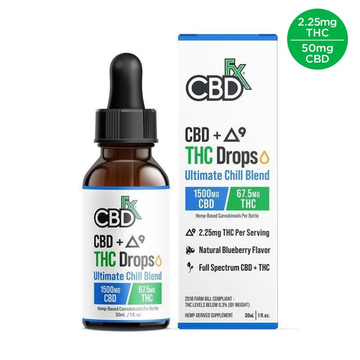 CBDfx Ultimate Chill THC Tincture Full Spectrum CBD + THC (1500mg, 3000mg & 6000mg)
