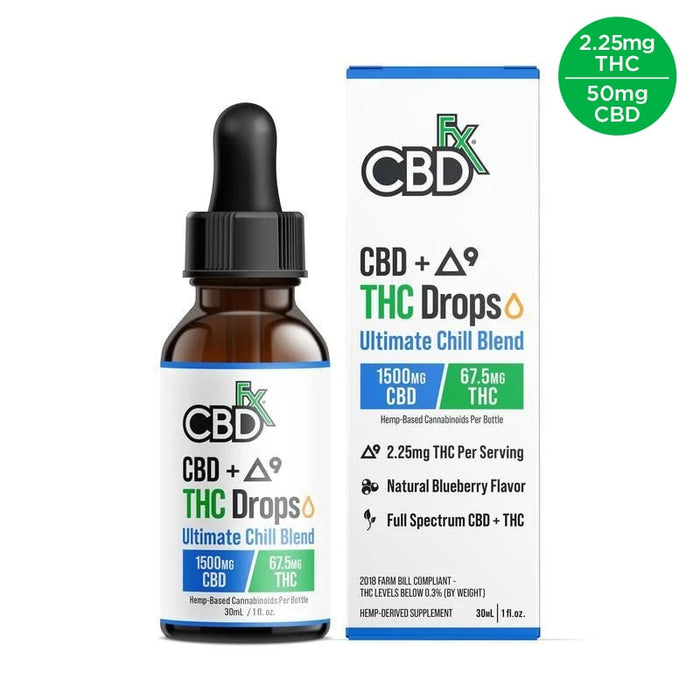 CBDfx Ultimate Chill THC Tincture Full Spectrum CBD + THC (1500mg, 3000mg & 6000mg)