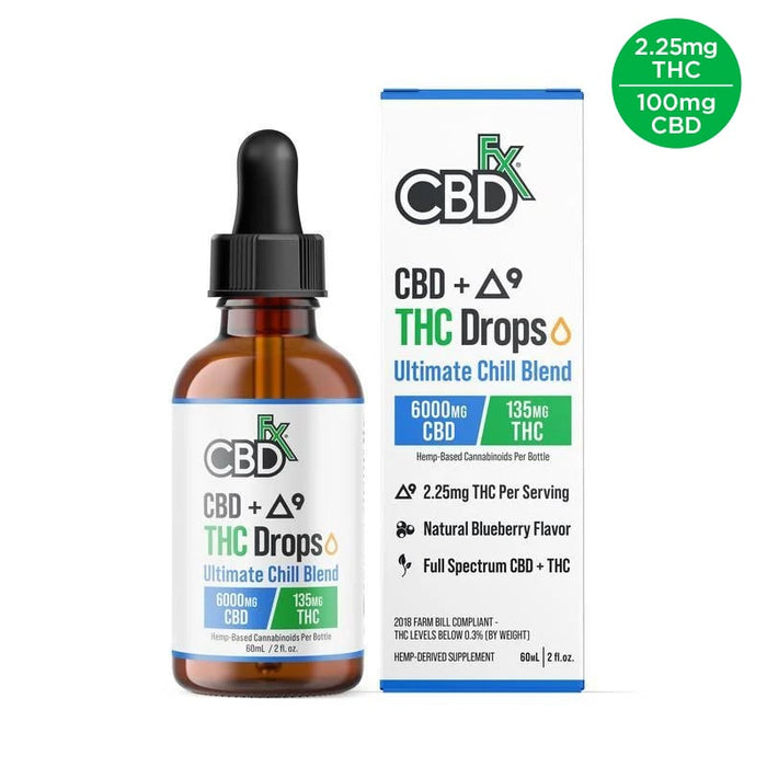 CBDfx Ultimate Chill THC Tincture Full Spectrum CBD + THC (1500mg, 3000mg & 6000mg)