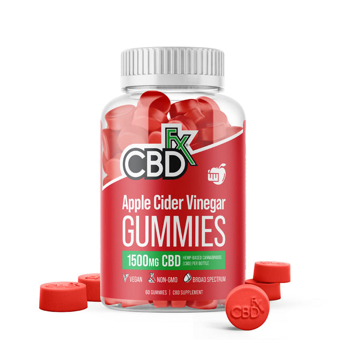 CBDfx CBD Gummies with Apple Cider Vinegar 1500mg (60 Count)