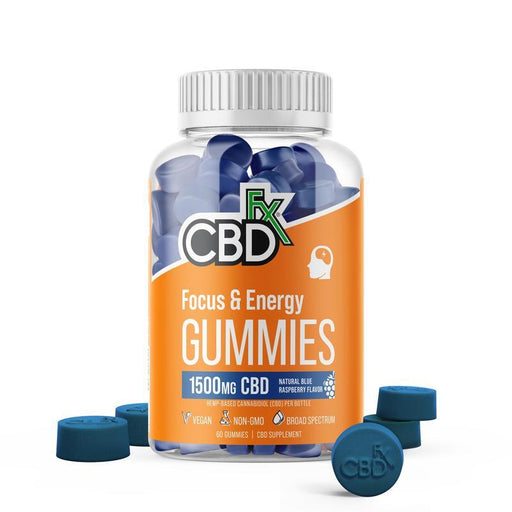 CBDfx CBD Gummies for Focus & Energy 1500mg (60 Count)