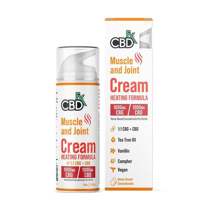 CBDfx Muscle & Joint CBG + CBD Lotion Heating Formula (500mg, 1000mg & 3000mg)