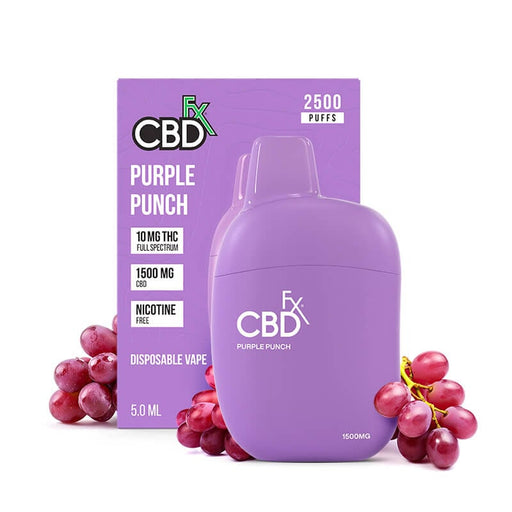 CBDfx Purple Punch THC Vape Pen 1500mg CBD + 10mg THC