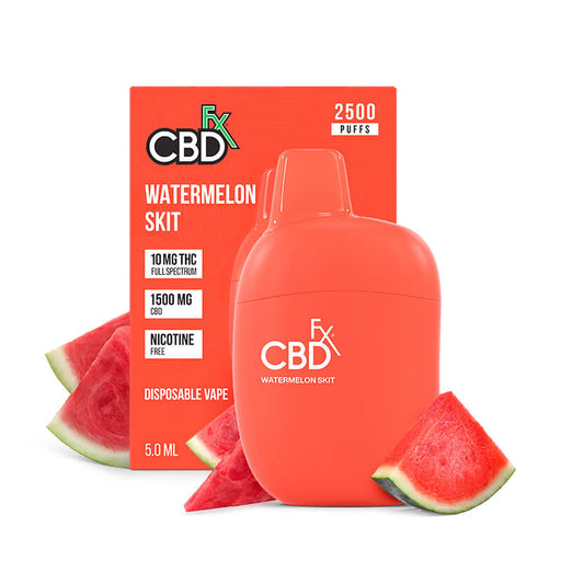 CBDfx Watermelon Skit THC Vape Pen 1500mg CBD + 10mg THC